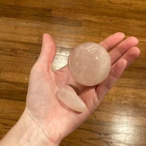 Rose Quartz Ball and Stone